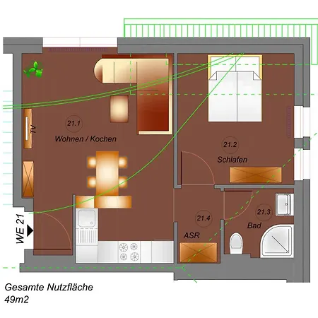아파트 Traumhaftes Mit Privatstrand - Odins Blick 21 - Ruhige Gartenanlage, Sauna